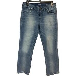a.n.a Women's Mid Rise Light Wash Ankle Capri Blue Denim Jeans Size 28/6‎